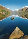 Norwegian fjord landscape Royalty Free Stock Photo